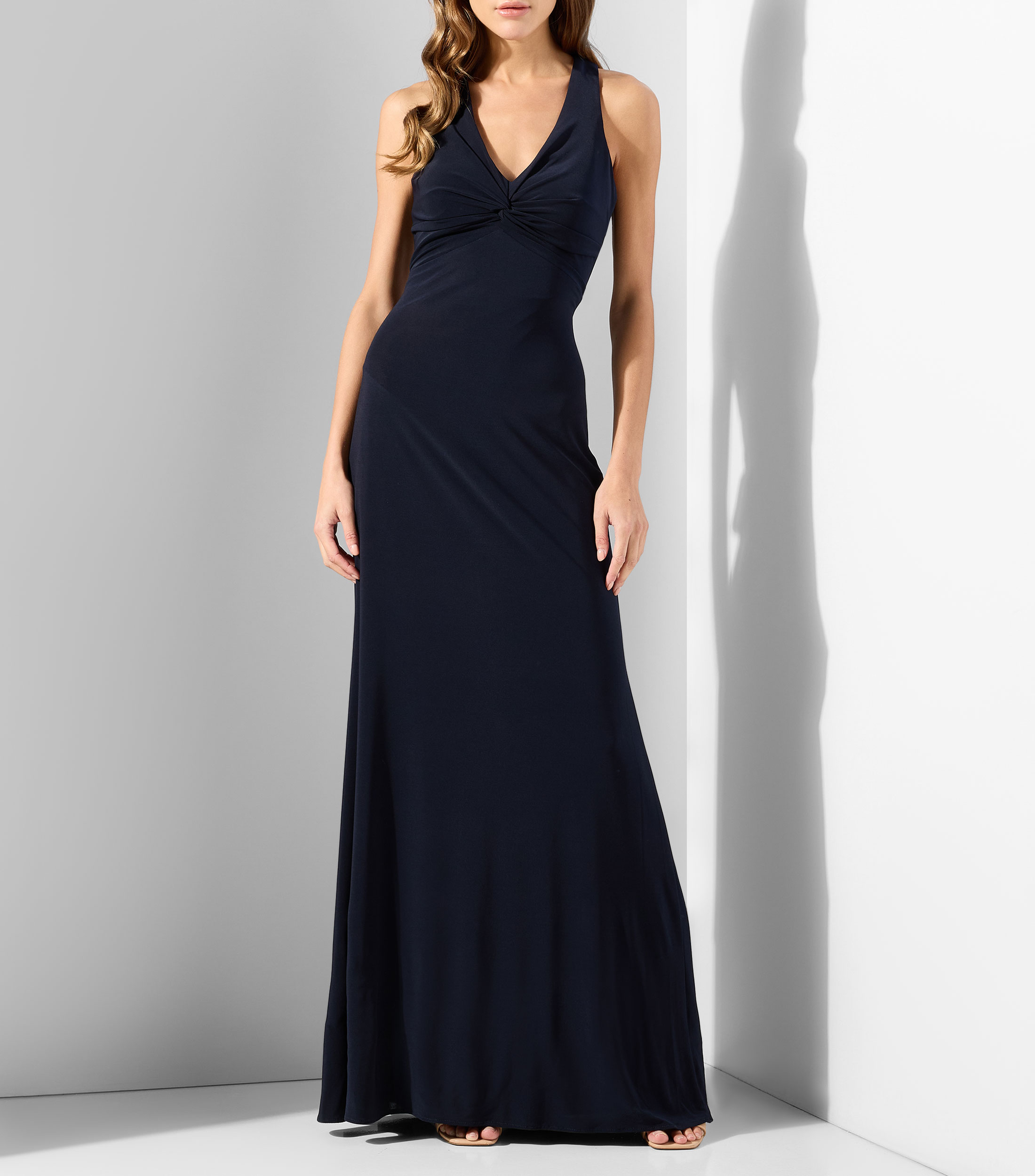 Vestido de fiesta largo liso Mujer